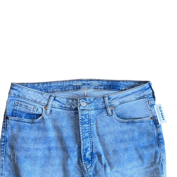 Old Navy Extra Stretch O.G Straight High Rise Distressed Jeans Size 16 - Picture 4 of 8